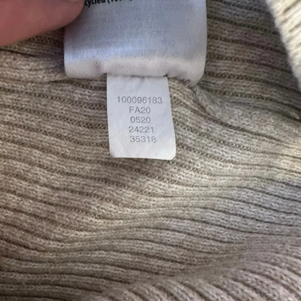 Karen Scott Women’s Ribbed Mock Neck Sweater Size XXL Tan Minimalist Normcore